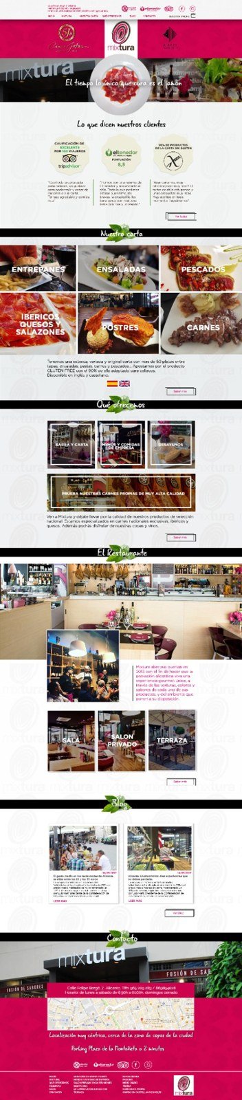Mixturas · Diseño web